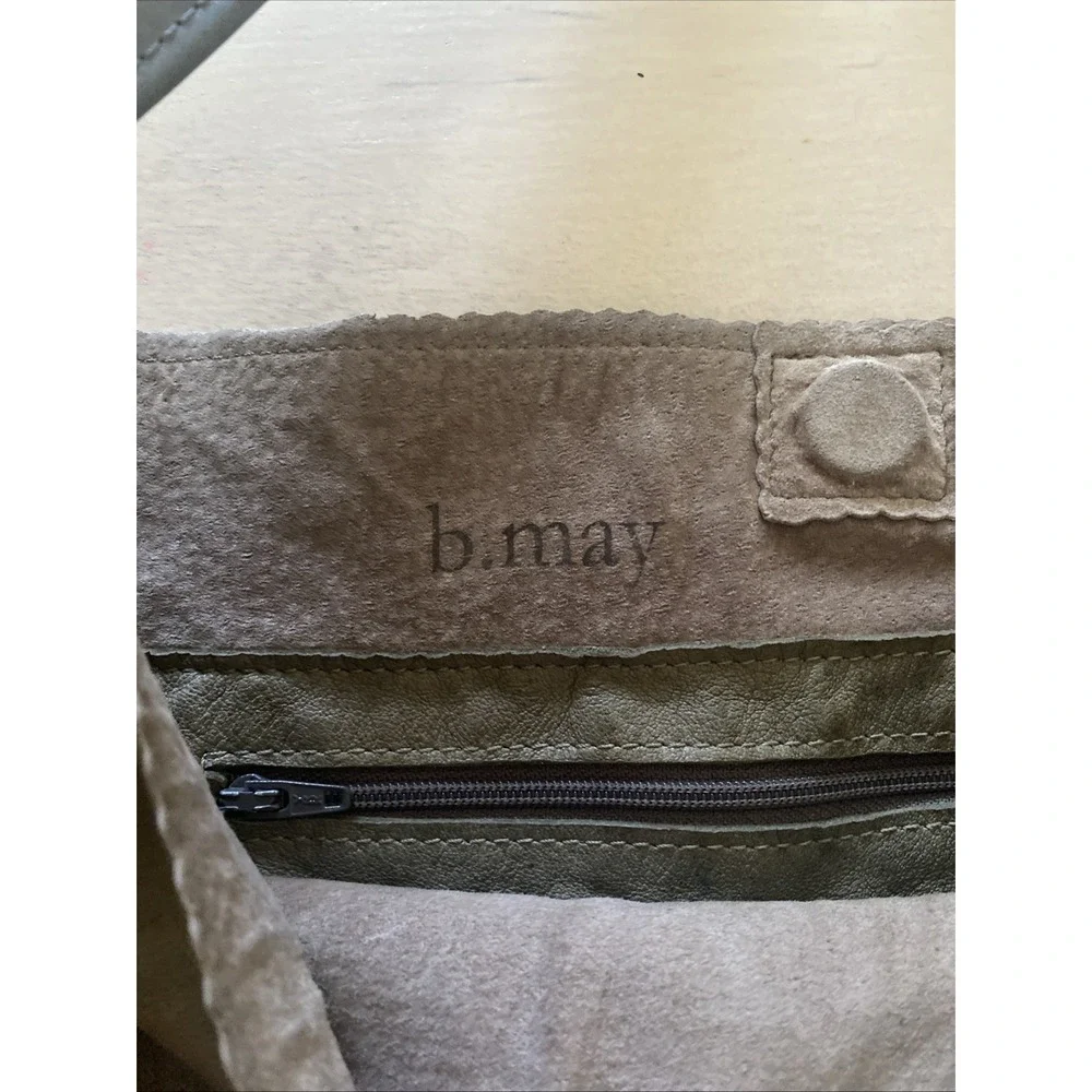 B May Leather Hobo Bag Slouchy‎ Greenish Brown Leather